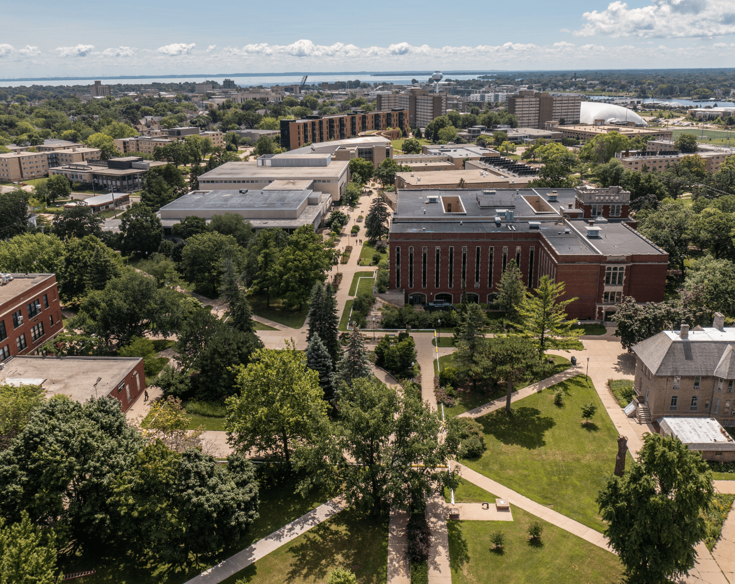 A view of the campus of the University of Wisconsin–Oshkosh.